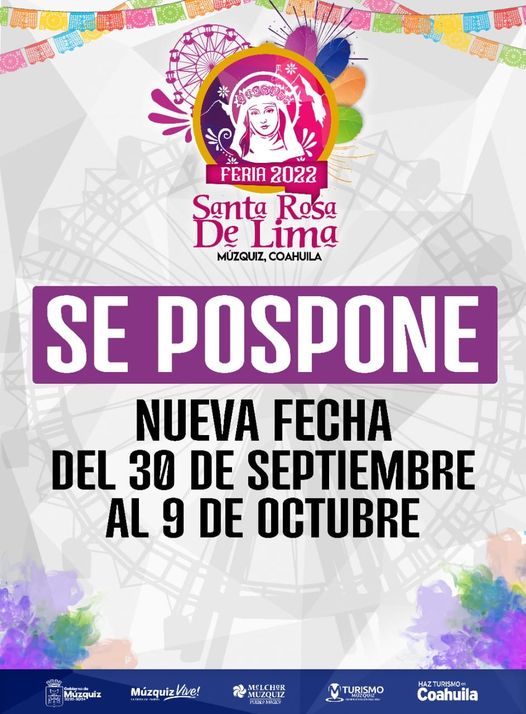 Nuevas Fechas Feria Santa Rosa de Lima Múzquiz 2022 Ferias de México