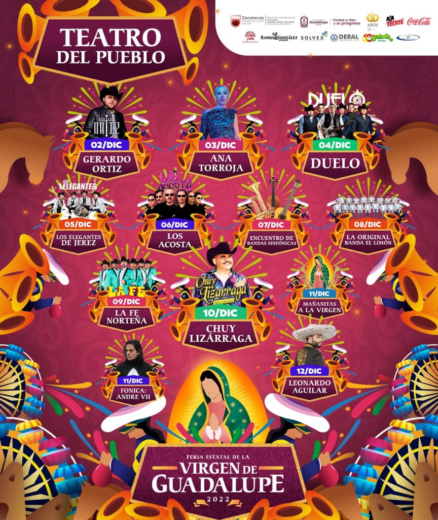 Feria Guadalupe Zacatecas 2022 Ferias de México