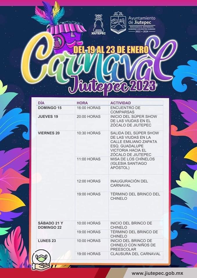 carnaval jiutepec 2023 programa