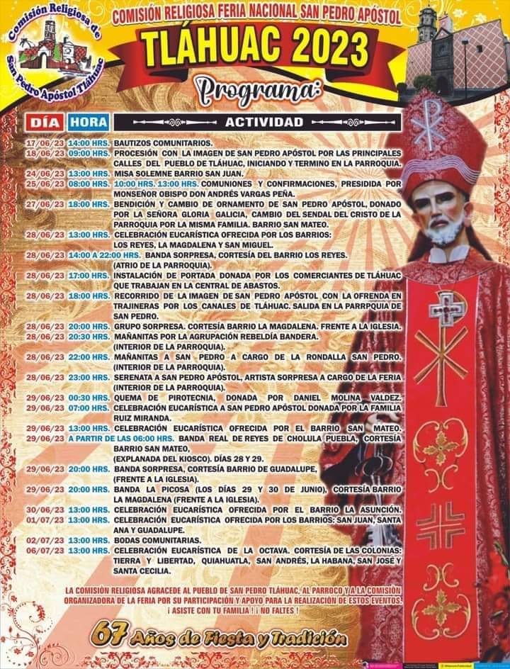 programa religioso feria tláhuac 2023