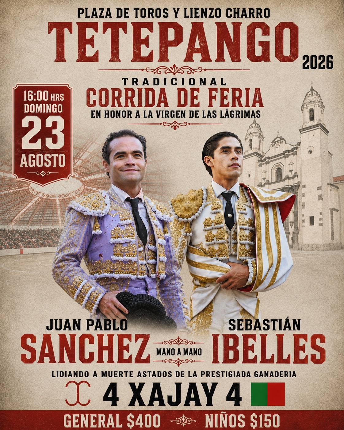 corrida de toros tetepango 2026