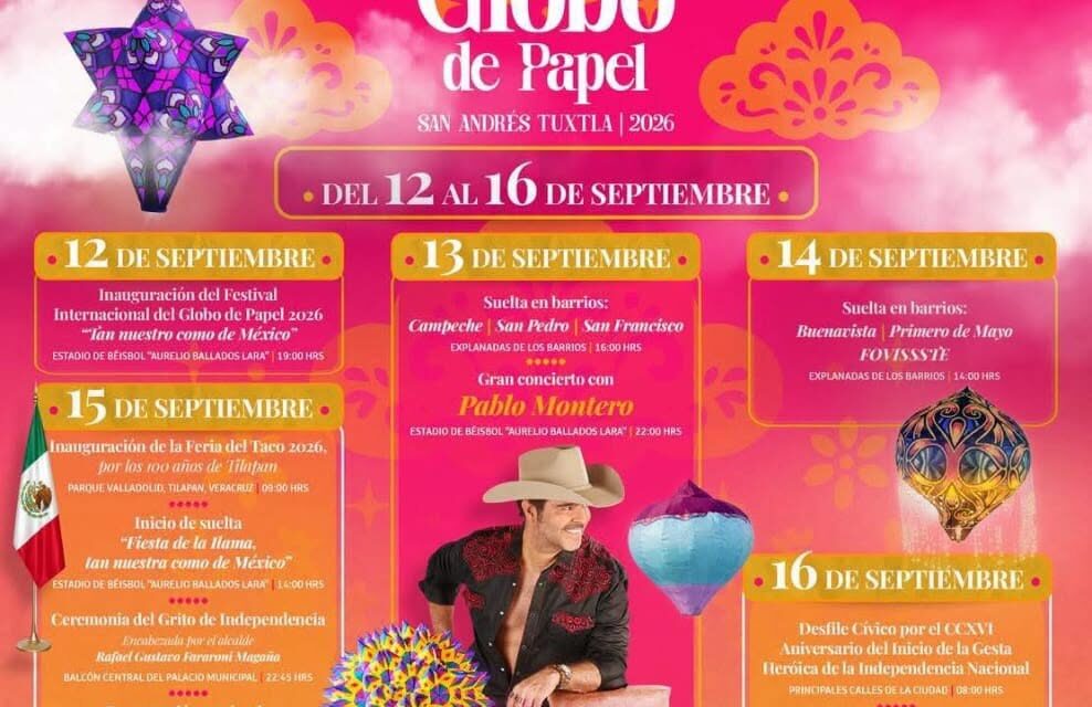 festival del globo de papel san andrés tuxtla 2026