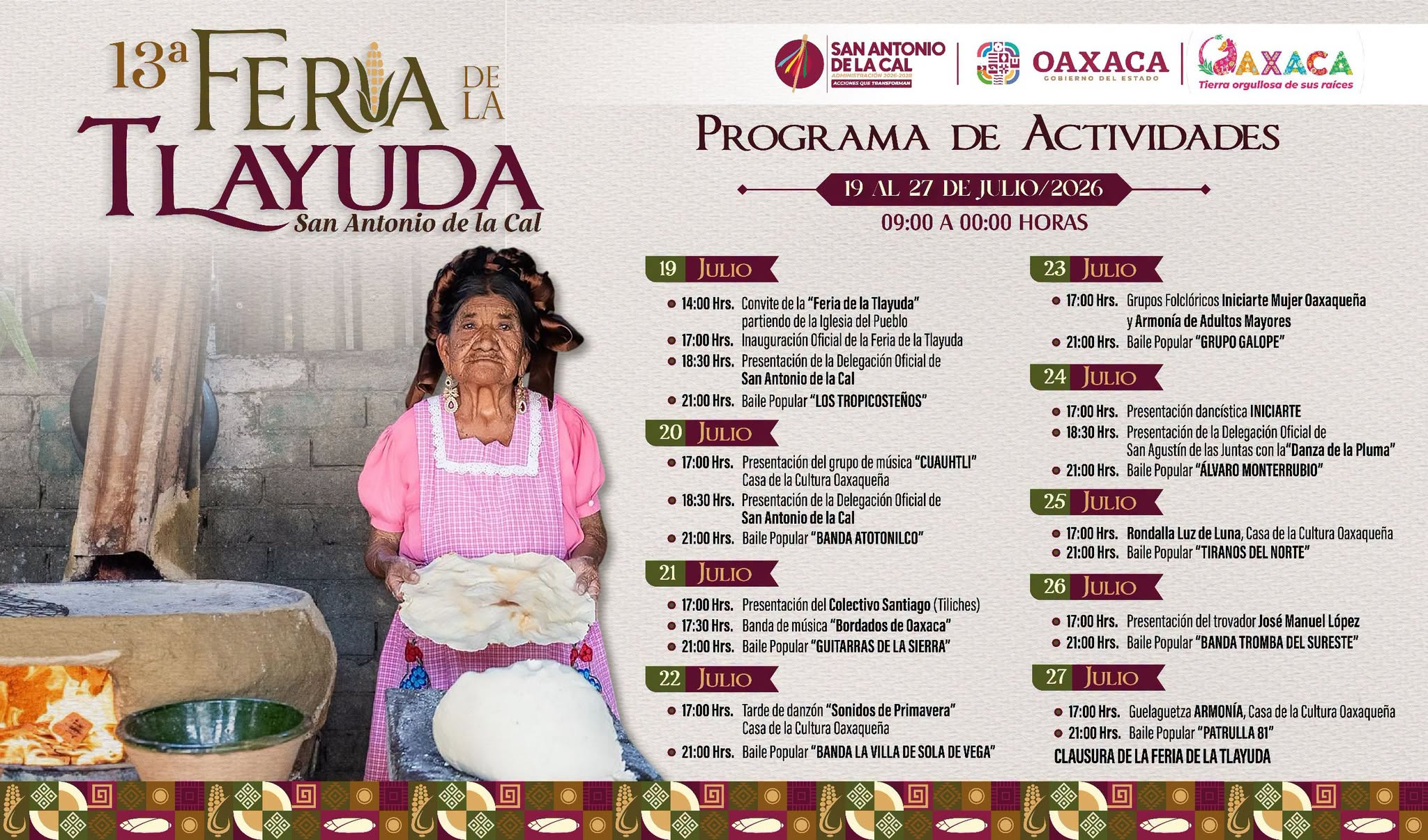 programa feria de la tlayuda san antonio de la cal 2026