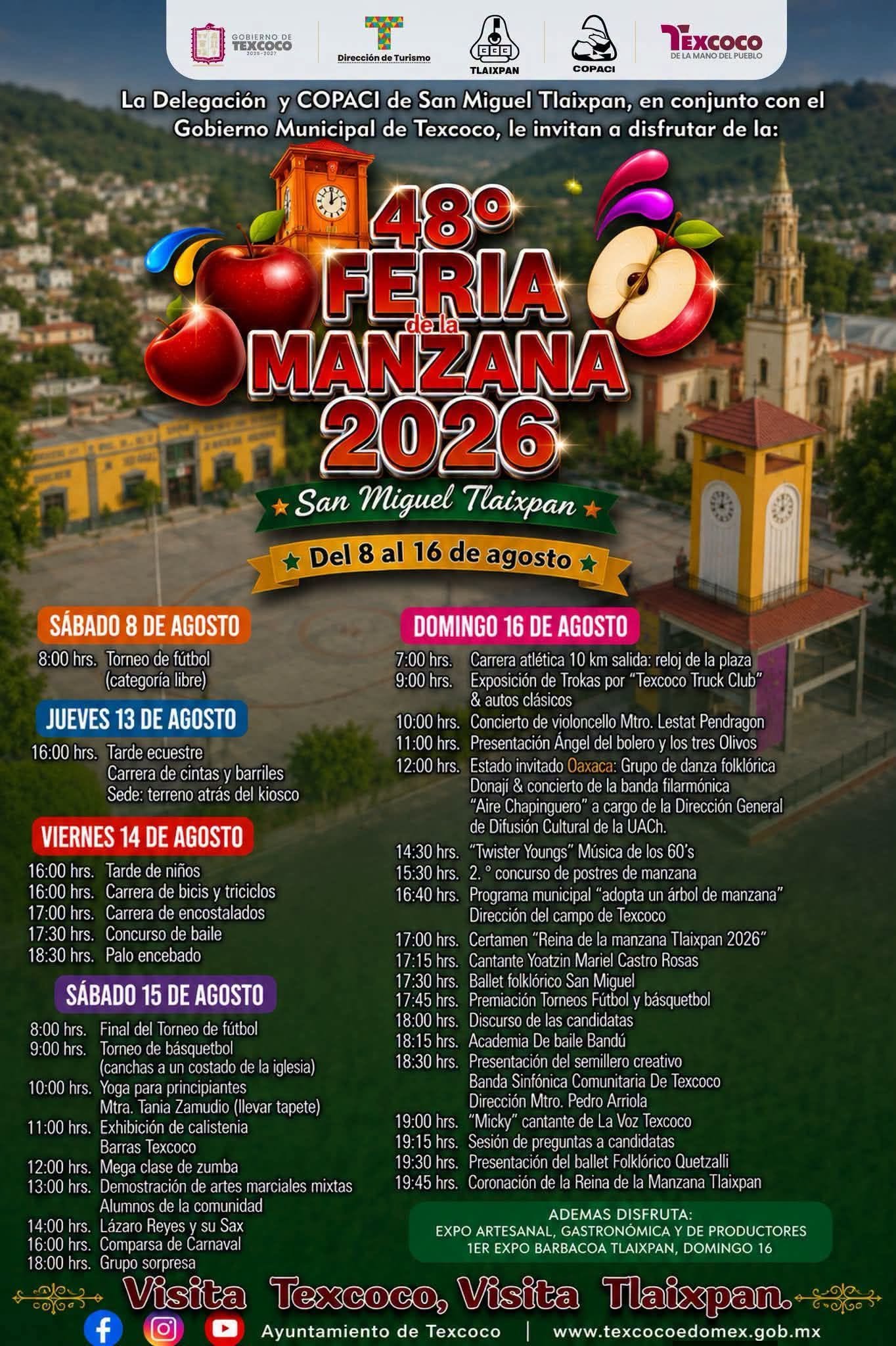 Feria de la Manzana San Miguel Tlaixpan 2026