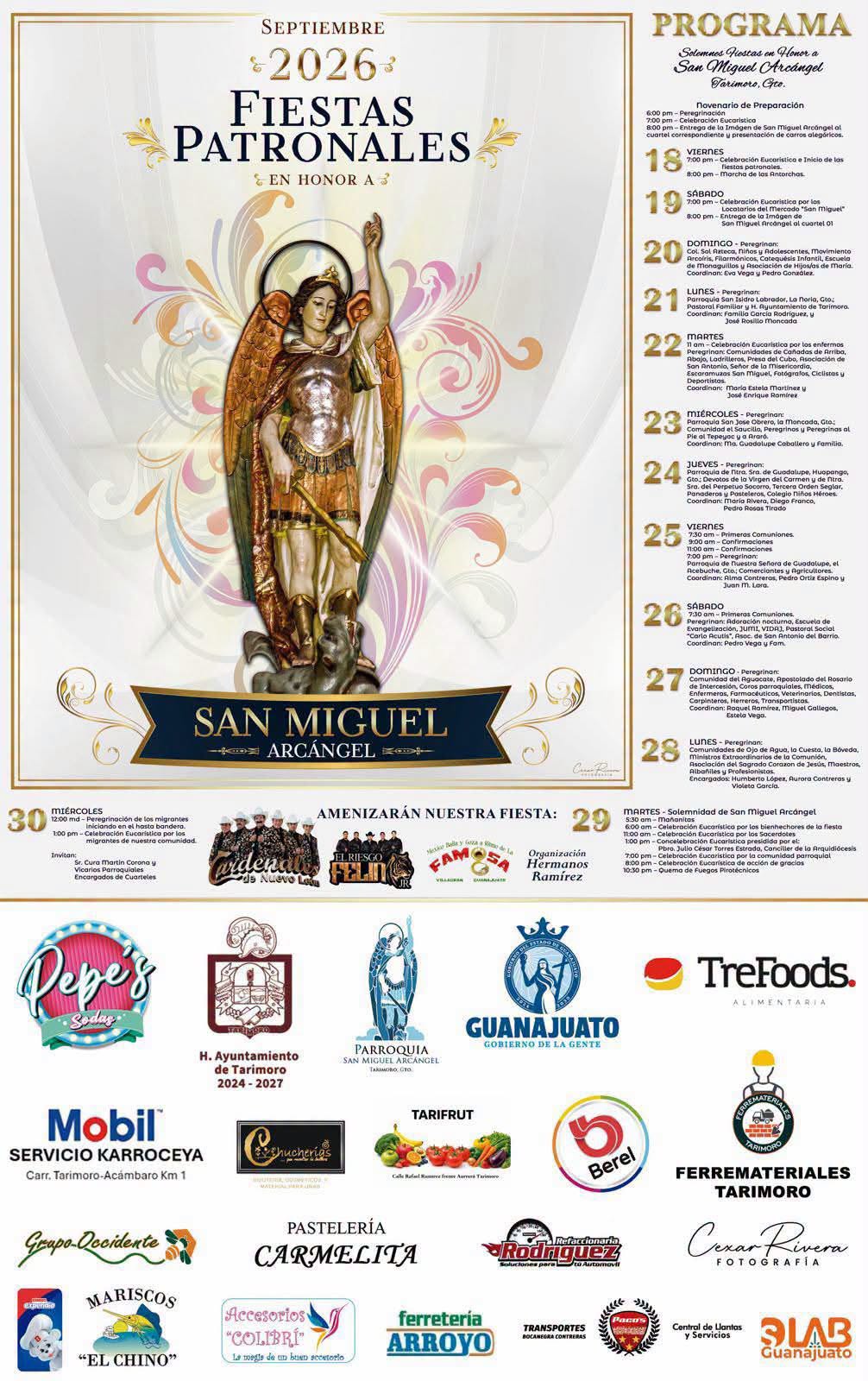 fiestas patronales feria tarimoro 2026